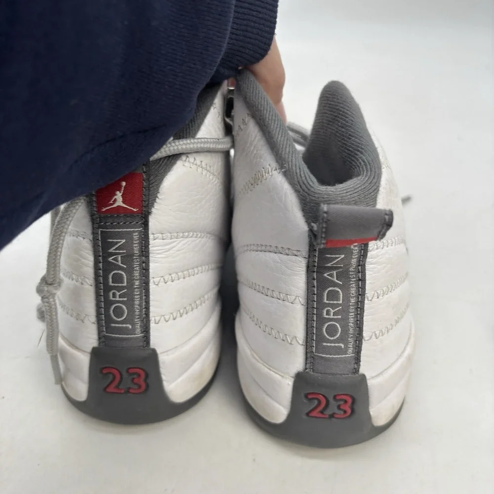 Nike Air Jordan 12 RETRO GS Shoes White Kids 6.5Y Youth 153265-160 No Insoles